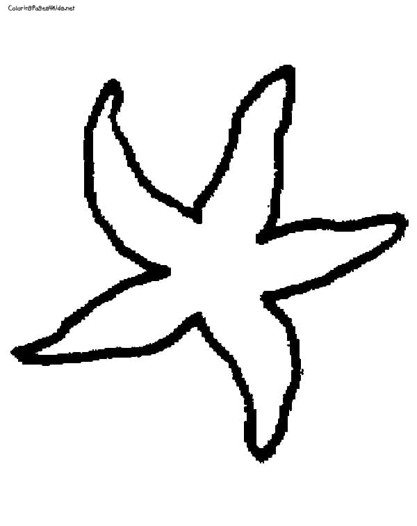 Sweet Starfish Picture Coloring Page