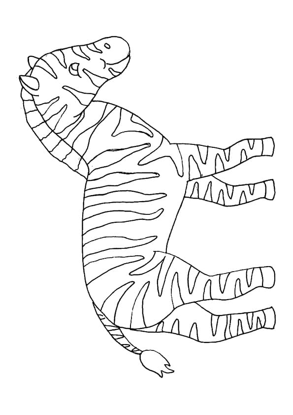The Circus Zebra Free Coloring Page