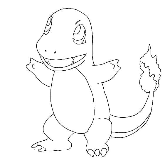 The Flame On The Tail Of A Reptile From Birth Coloring Page