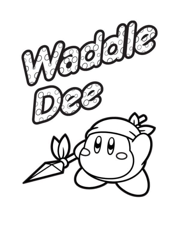 The Most Common Inhabitant Of The Land Of Dreams Is Waddle Dee Coloring Page