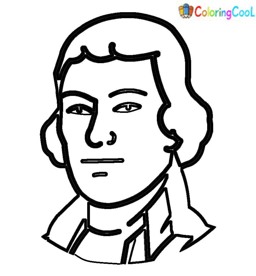 Thomas Jefferson Drawning Coloring Page