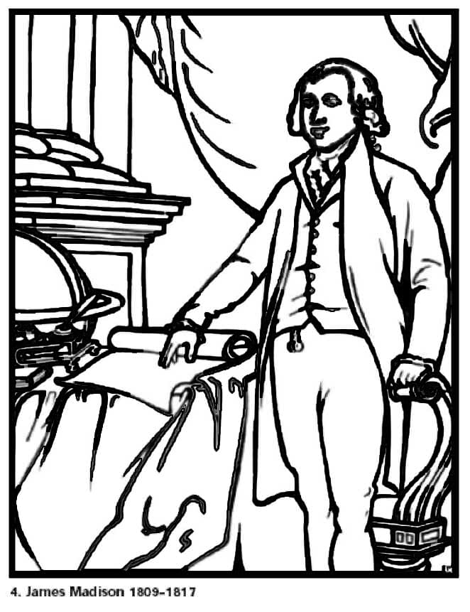 Thomas Jefferson Image Free Coloring Page