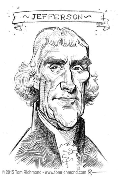 Thomas Jefferson Painting For Kids Coloring Page