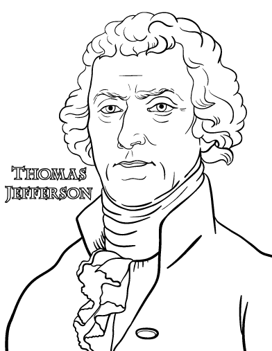Thomas Jefferson Picture Coloring Page