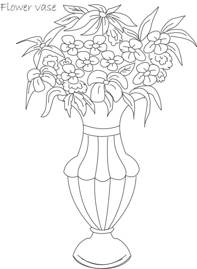 Top Flower Pot Coloring Coloring Page