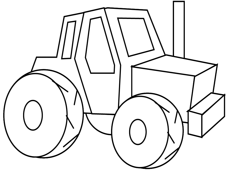 Tractor Coloring Page For Kids