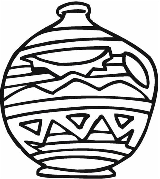 Vase Coloring Image Coloring Page