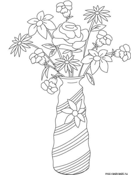 Vase Coloring Printable Coloring Page