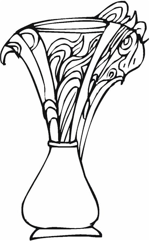 Vase Cute Coloring Page