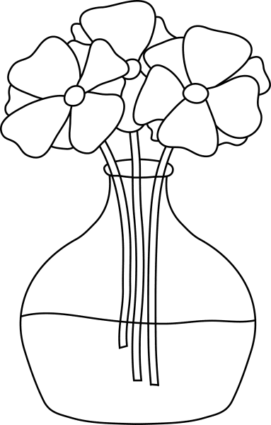 Vase Image For Children Coloring Page