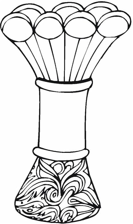 Vase Image Coloring Page