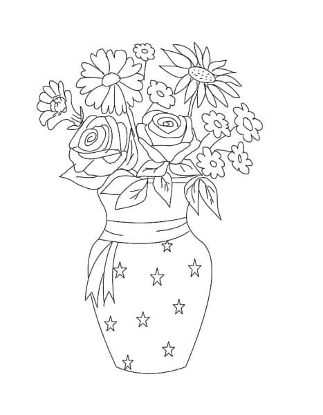 Vase With Patterns Coloring Page