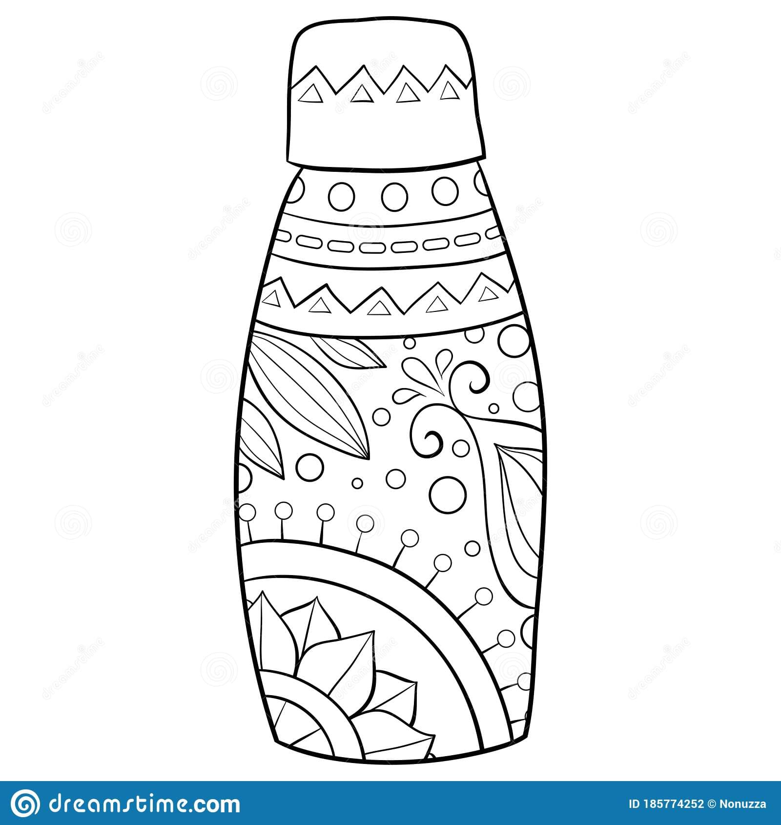 Vases Of Flowers Coloring Coloring Page