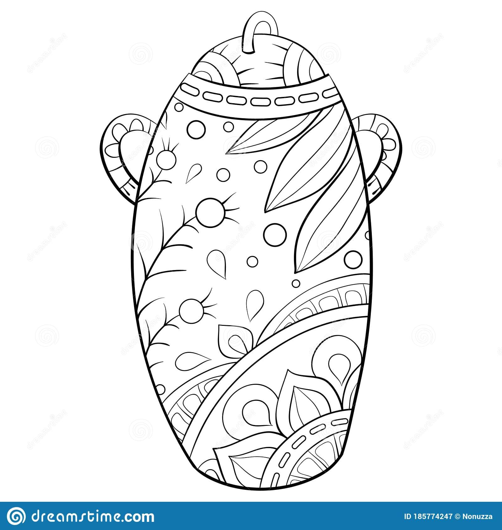 Vases Of Flowers Image Coloring Page