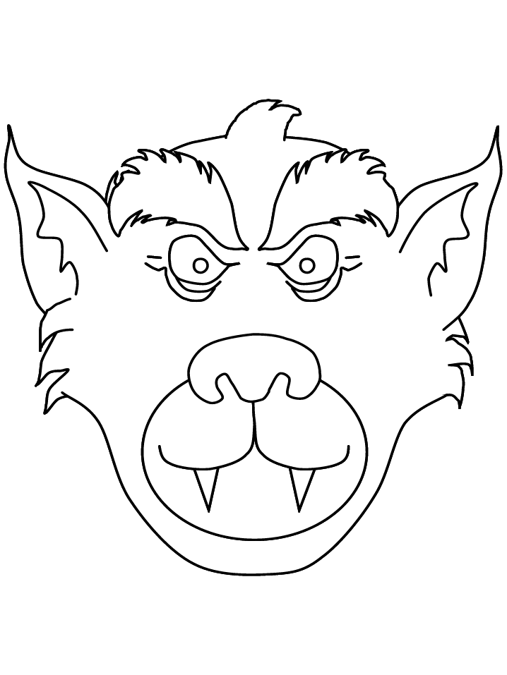 Werewolf Head Free Printable