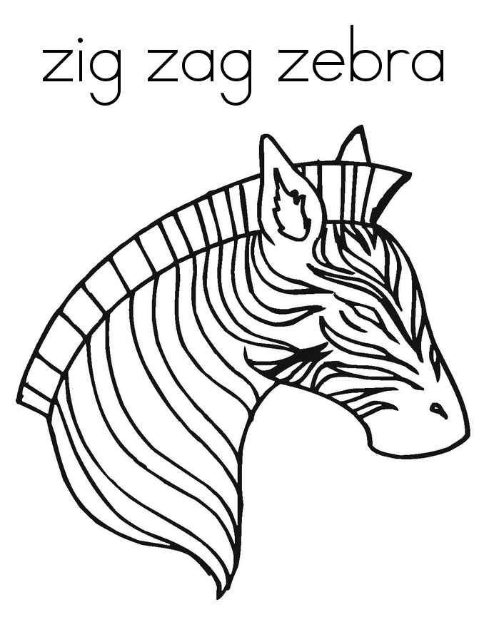 Zebra Face To Print