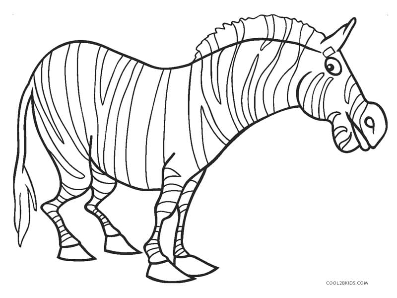 Zebra Printable Image Coloring Page