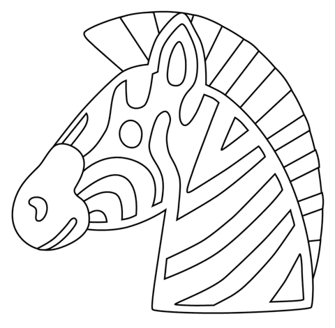 Zebra To Print Coloring Page