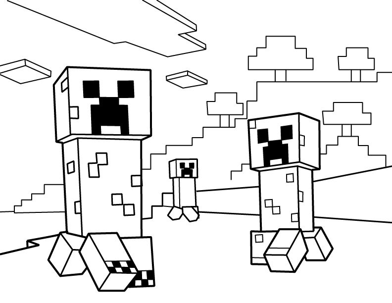 Creeper coloring pages Coloring Page