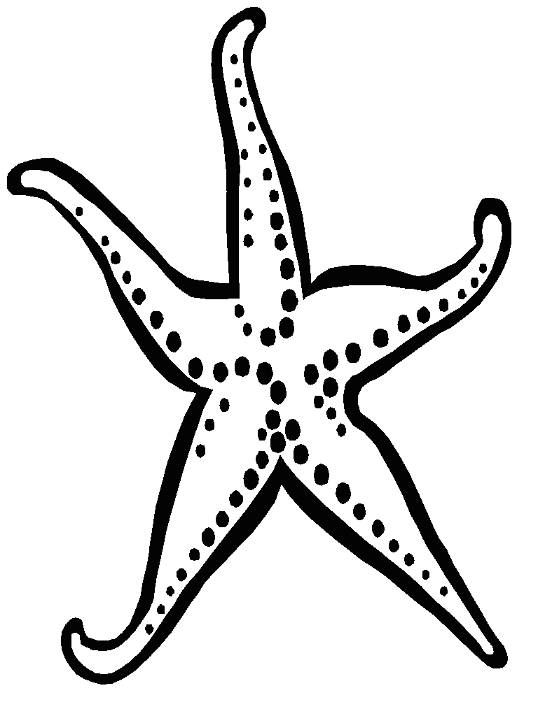 Cute Starfish Coloring Page