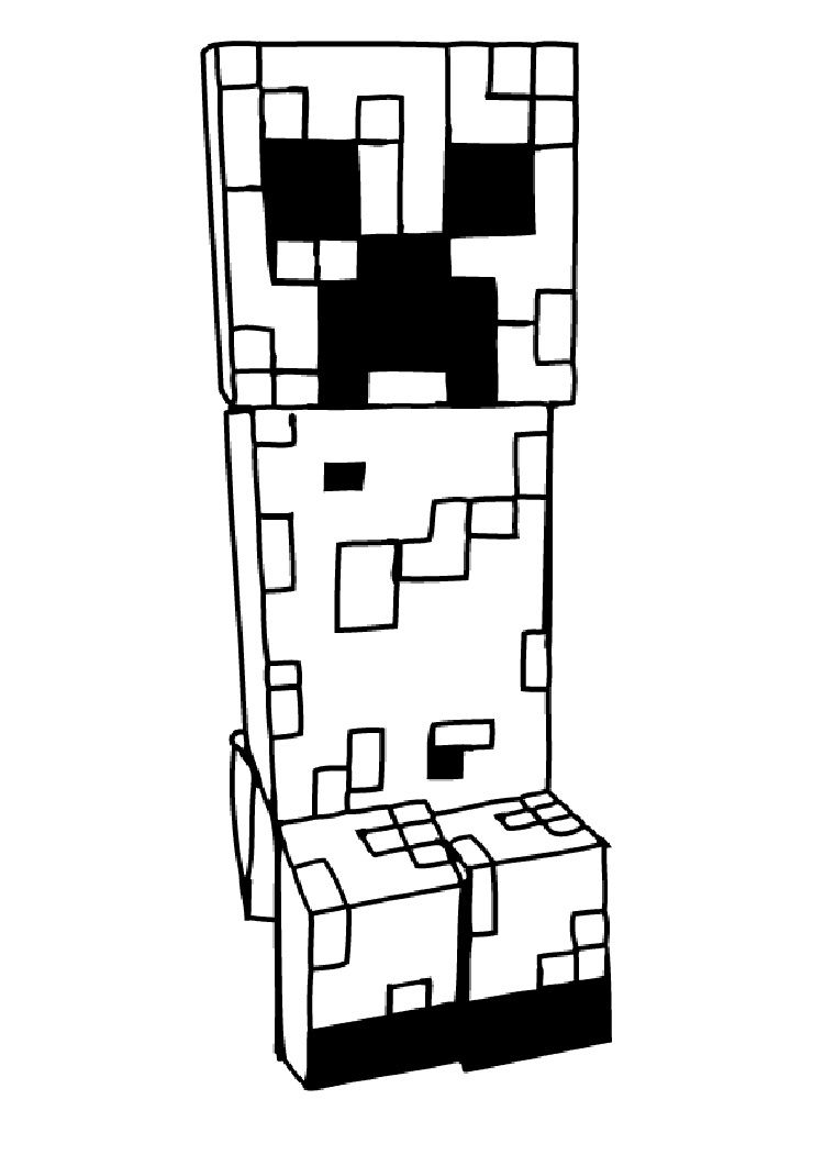 New Creeper For kids Coloring Page