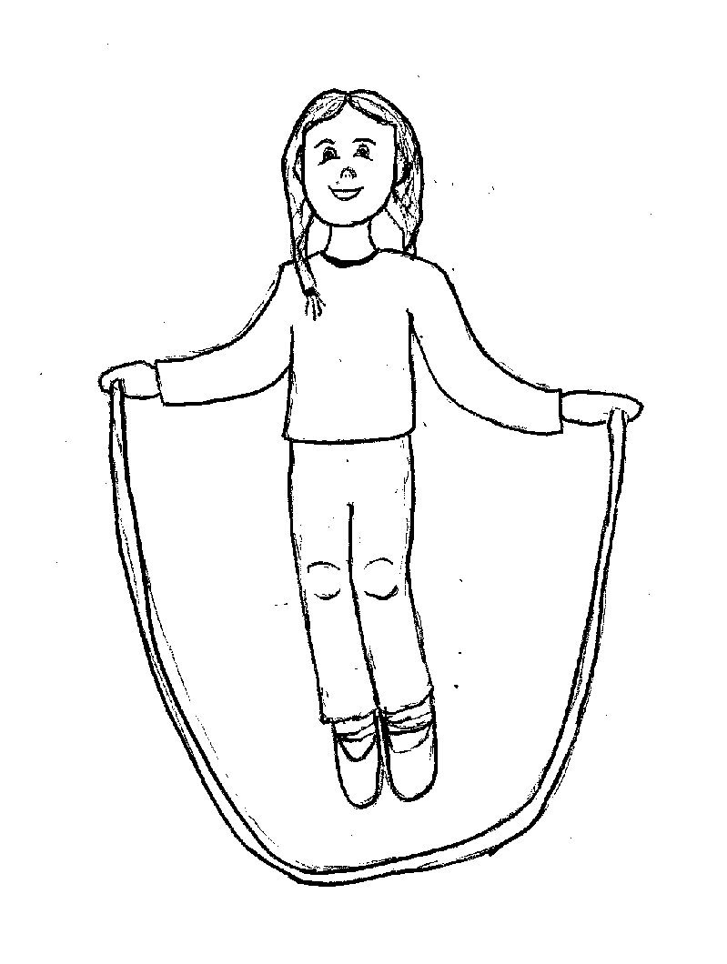 9 Pics Of Girls Jumping Coloring Page