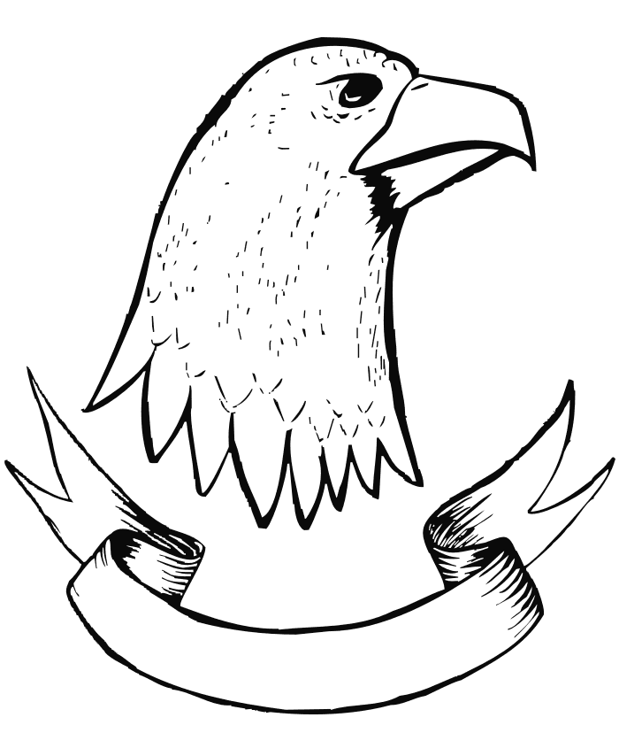 A Drawing Of A Eagle’s Head Coloring Page