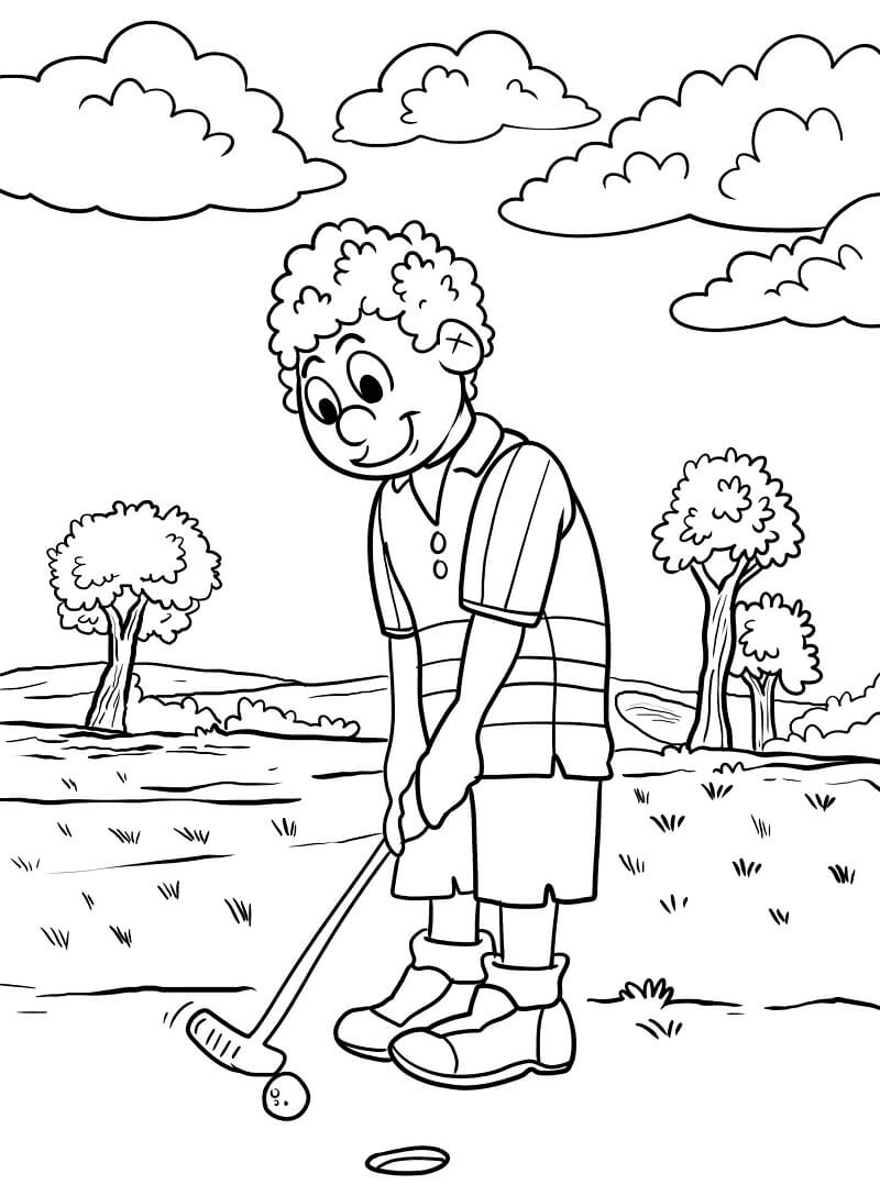 A Guy Playing Golf