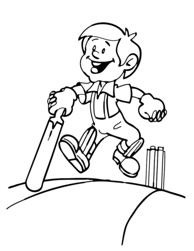 A Happy Cricket Batsman Image