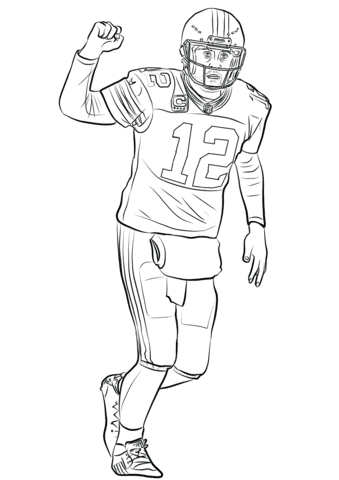 Aaron Rodgers Image Coloring Page
