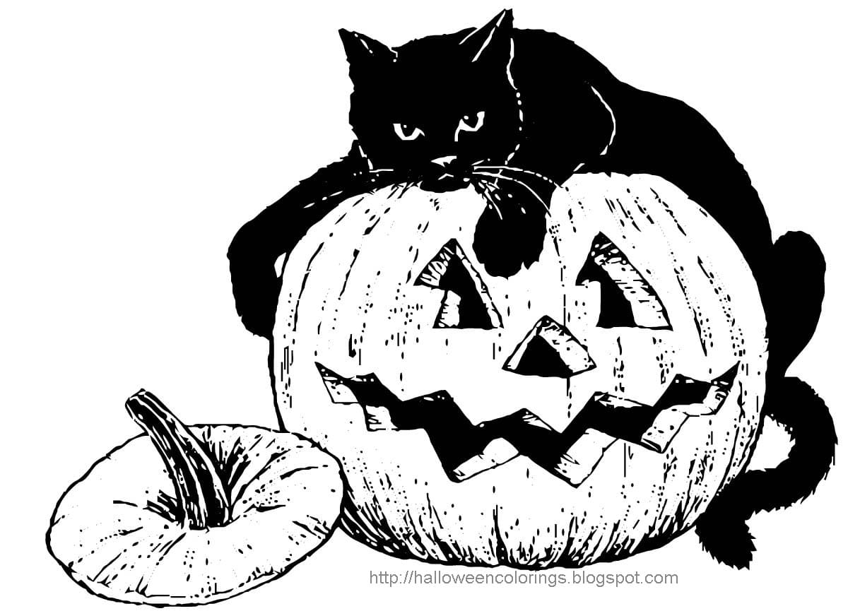 Adult Halloween Image Coloring Page