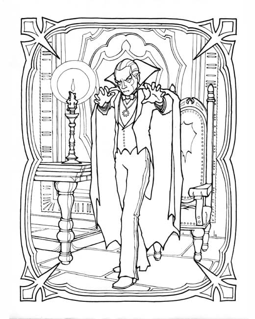 Adult Vampire Coloring Page