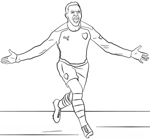 Alexis Sánchez Sweet Coloring Page