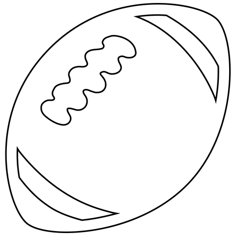American Football Ball Emoji Image For Children Coloring Page