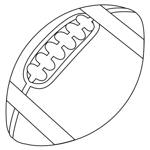 American Football Emoji Image Coloring Page