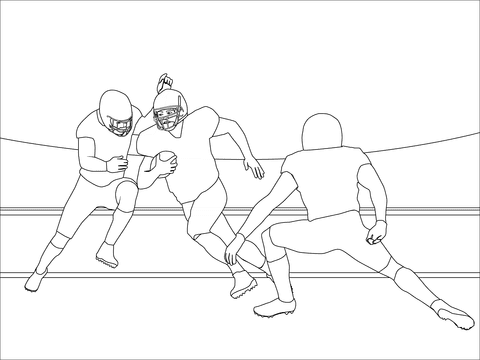 American Football Picture For Children Coloring Page