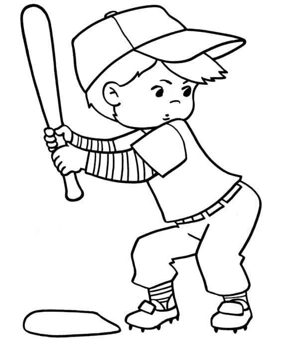 Animal Cricket Player Image Coloring Page