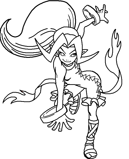 Anime Vampire Coloring Page