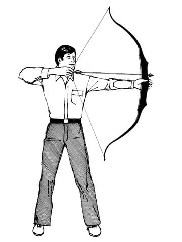 Archer Image Coloring Page