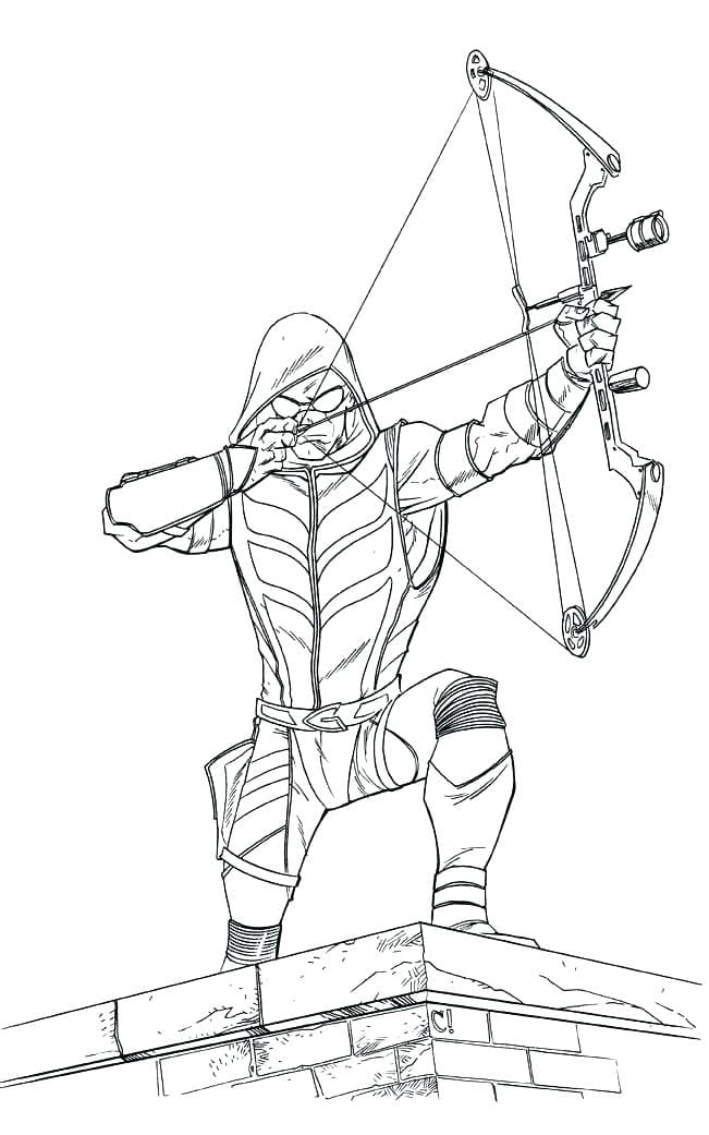 Archery For Children Coloring Page