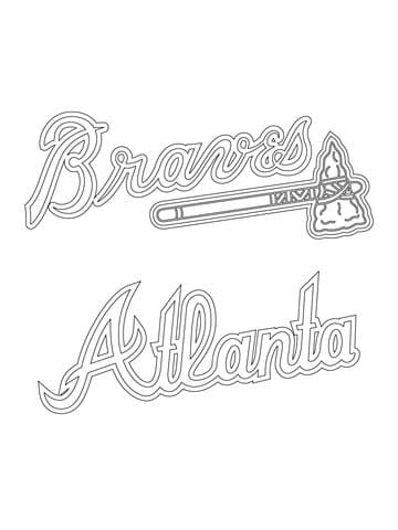 Atlanta Braves Logo Coloring Page