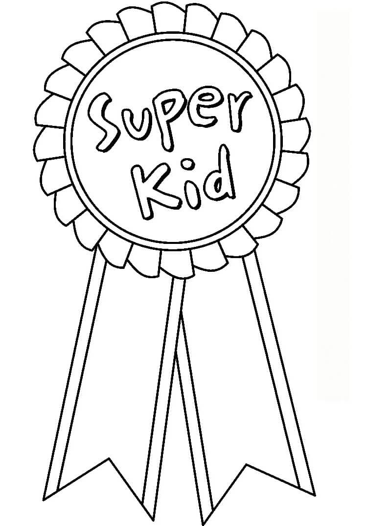 Award Ribbon Picture Cute Coloring Page