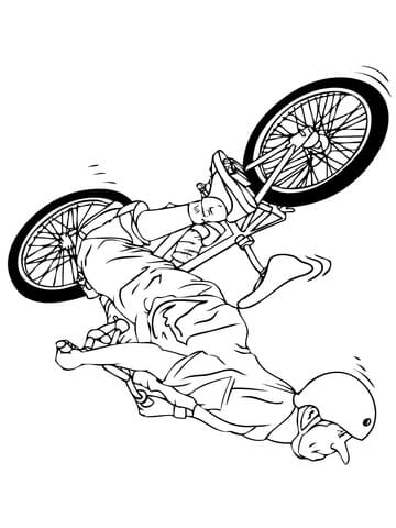 BMX Flip Whip Coloring Page