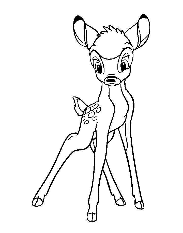 Baby Bambi Coloring Page