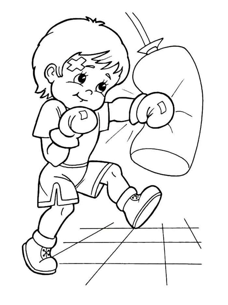 Baby Boxing Coloring Page