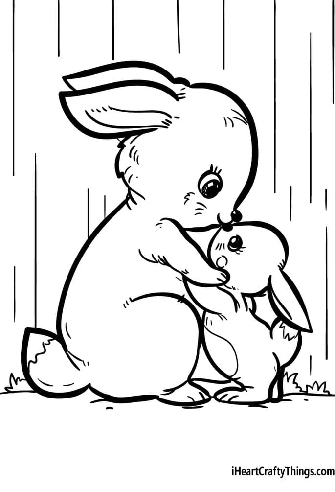 Baby Bunny Cool Coloring Page