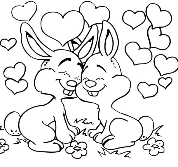 Baby Bunny Rabbit Image Coloring Page
