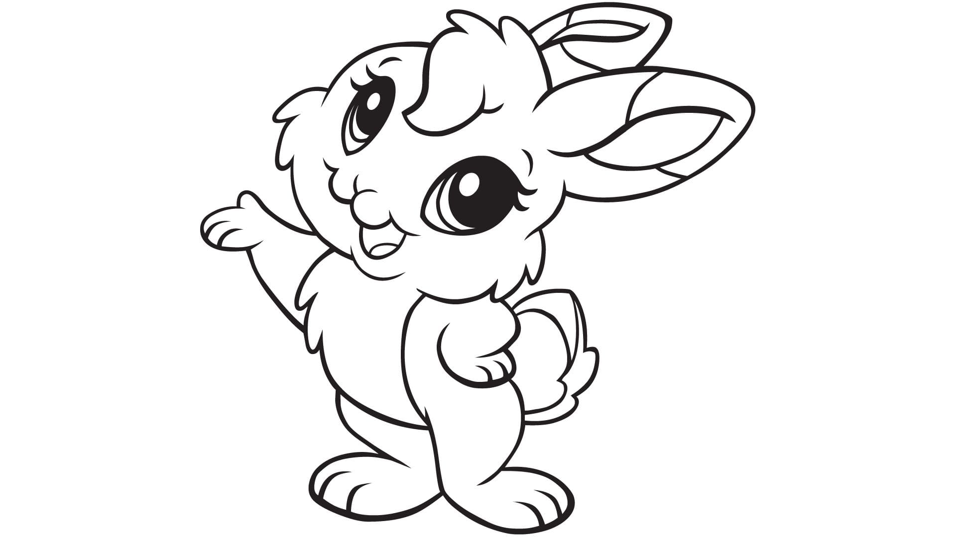 Baby Bunny Rabbit Picture Coloring Page