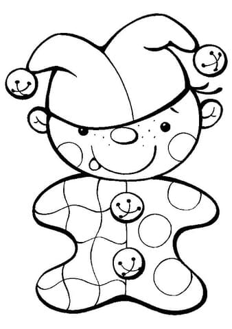 Baby Clown Coloring Page