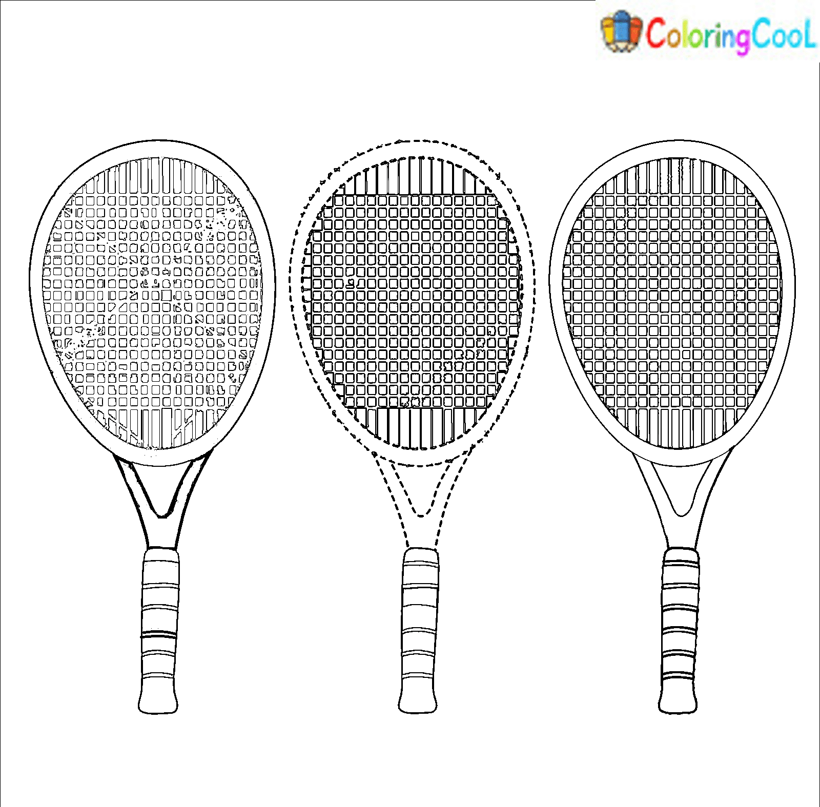 Badminton Cute Coloring Page